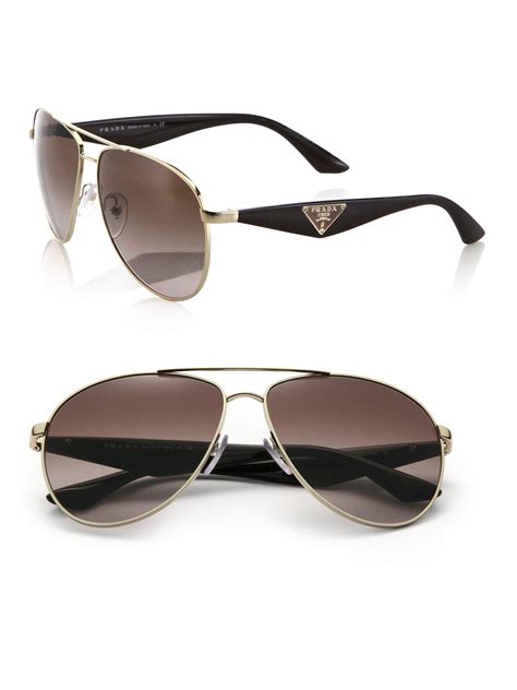 prada gold sunglasses mens|58mm gradient pilot sunglasses Prada.